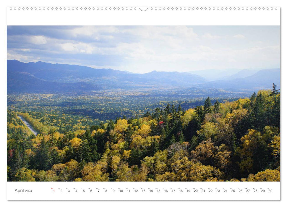 Hokkaido - L'île la plus septentrionale du Japon dans une ambiance automnale (Calendrier mural CALVENDO Premium 2024) 