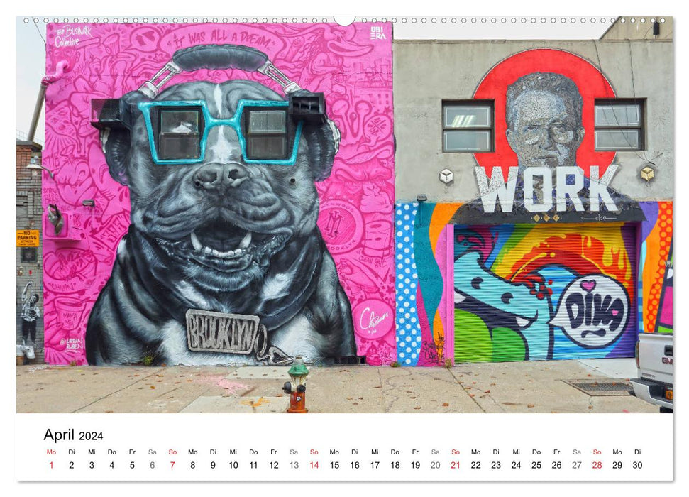 Brooklyn Street Art (CALVENDO Wall Calendar 2024) 