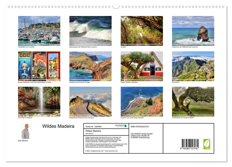 Wildes Madeira - Inselimpressionen (CALVENDO Premium Wandkalender 2024)