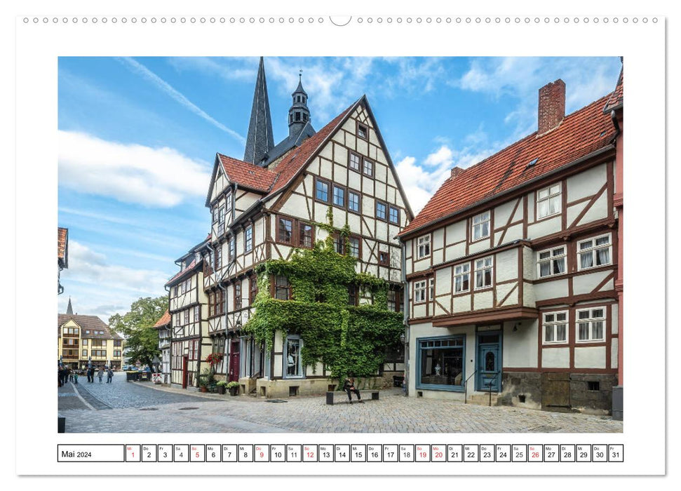 Half-timbered town of Qudlinburg (CALVENDO Premium Wall Calendar 2024) 