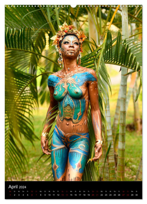 Äquatorialguinea Bodypainting Festival (CALVENDO Premium Wandkalender 2024)