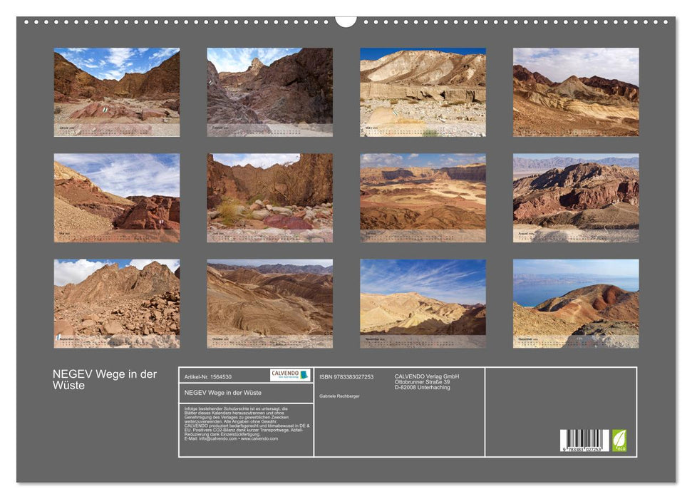 NEGEV paths in the desert (CALVENDO wall calendar 2024) 