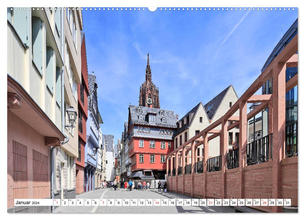 Frankfurt's new old town by Frankfurt taxi driver Petrus Bodenstaff (CALVENDO wall calendar 2024) 