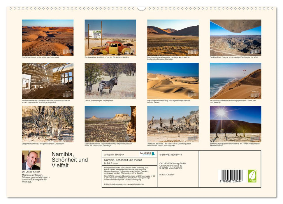 Namibia, Schönheit und Vielfalt (CALVENDO Premium Wandkalender 2024)
