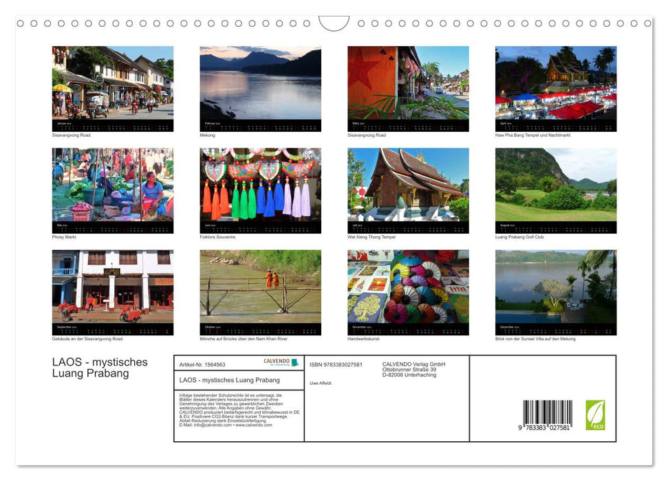 LAOS - mystisches Luang Prabang (CALVENDO Wandkalender 2024)