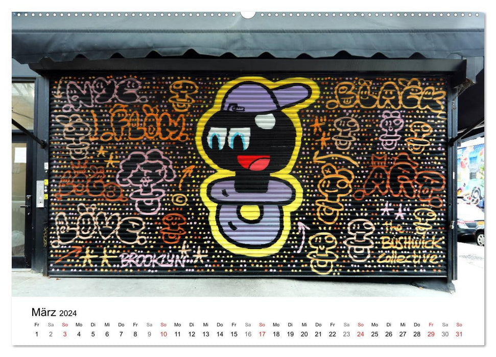 Brooklyn Street Art (CALVENDO Premium Wall Calendar 2024) 