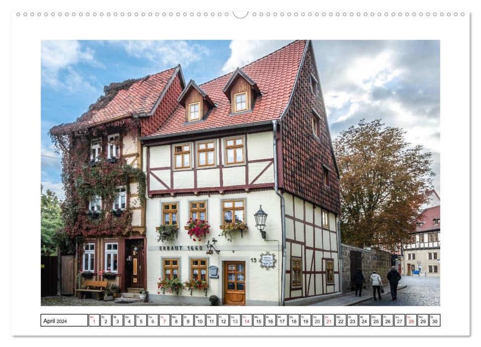 Half-timbered town of Qudlinburg (CALVENDO wall calendar 2024) 