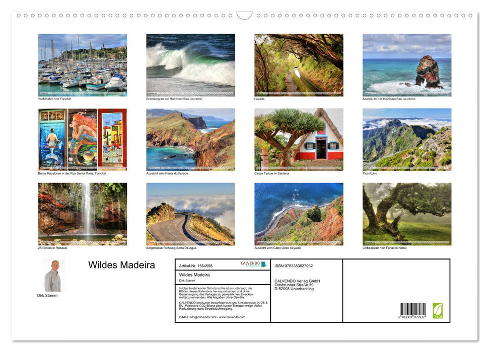 Wildes Madeira - Inselimpressionen (CALVENDO Wandkalender 2024)