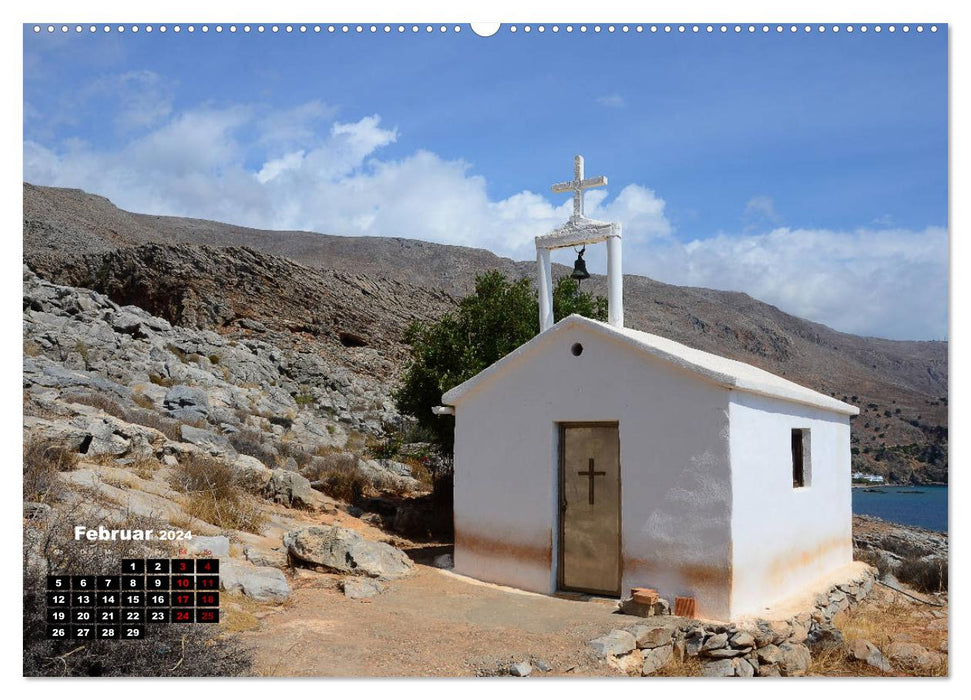 Kapellen und Kirchen auf Kreta (CALVENDO Premium Wandkalender 2024)