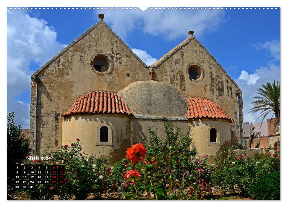 Kapellen und Kirchen auf Kreta (CALVENDO Premium Wandkalender 2024)