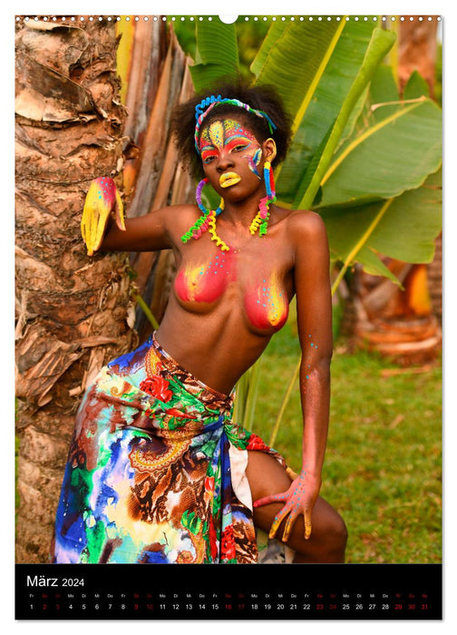 Äquatorialguinea Bodypainting Festival (CALVENDO Wandkalender 2024)