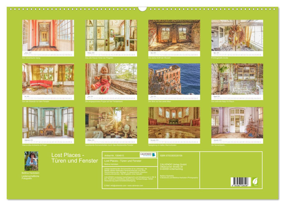 Lieux perdus - Portes et fenêtres (Calendrier mural CALVENDO 2024) 