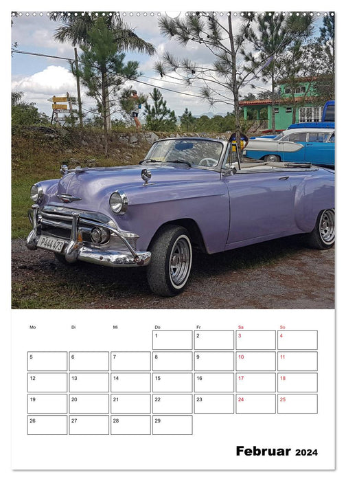 CARIBBEAN Classic cars in Cuba (CALVENDO Premium Wall Calendar 2024) 