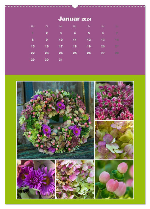 The colorful collage calendar (CALVENDO Premium Wall Calendar 2024) 