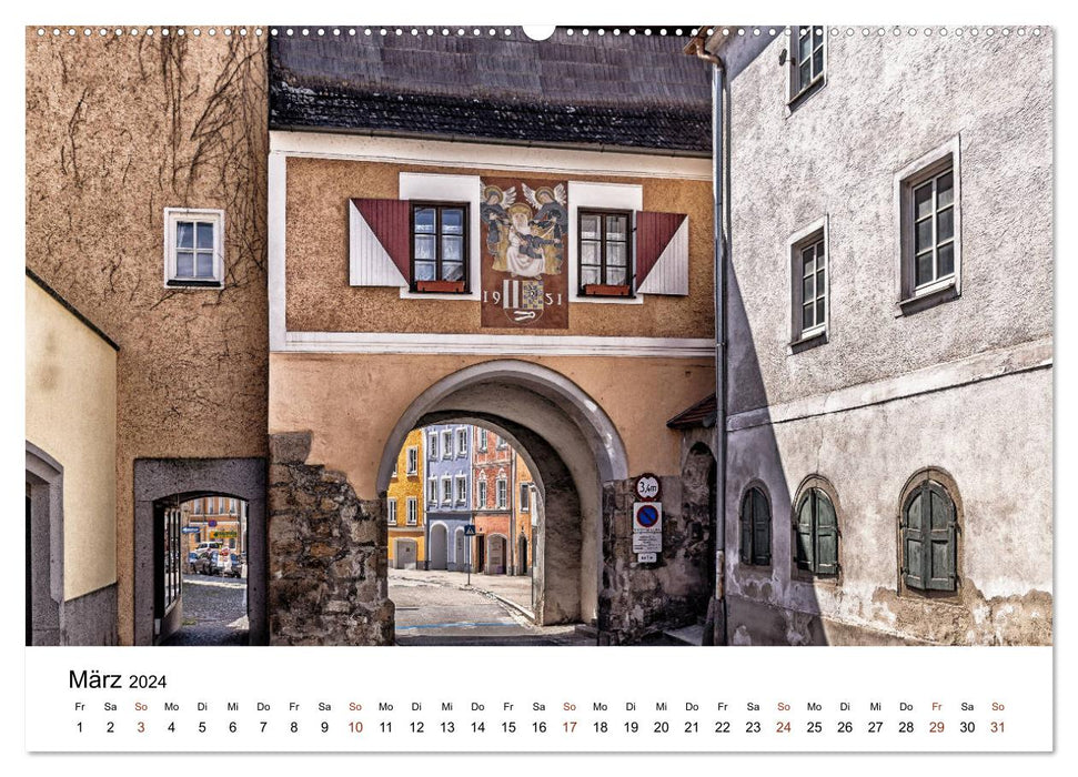 Sonniges Schärding, Barockstadt am Inn (CALVENDO Premium Wandkalender 2024)