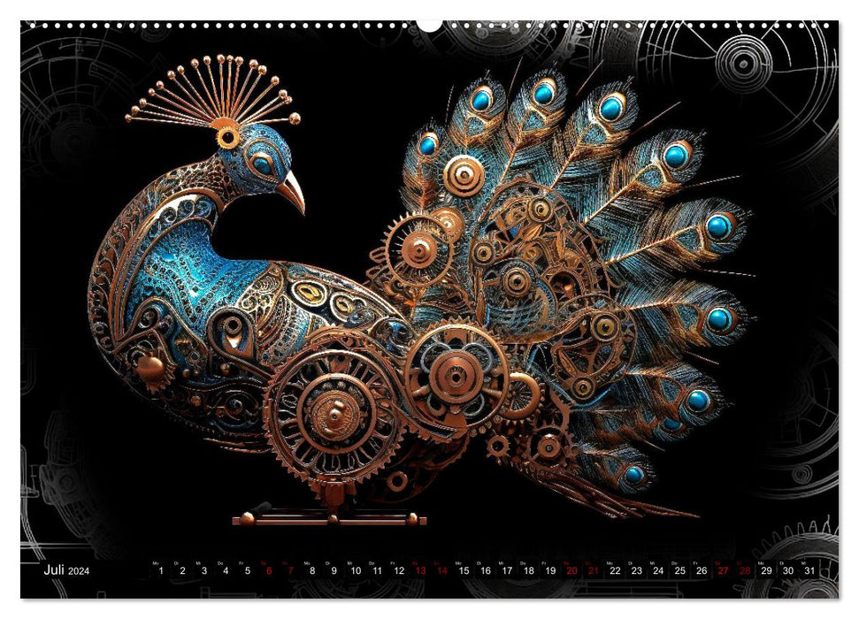 Mechanische Steampunk Tierwelt (CALVENDO Premium Wandkalender 2024)