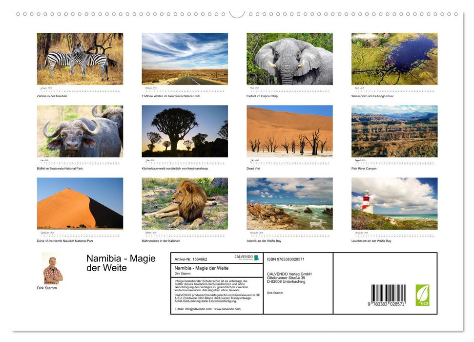 Namibia - Magic of the Expanse (CALVENDO Premium Wall Calendar 2024) 