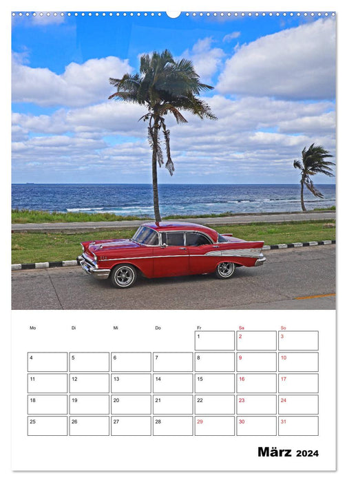 CARIBBEAN Classic cars in Cuba (CALVENDO wall calendar 2024) 