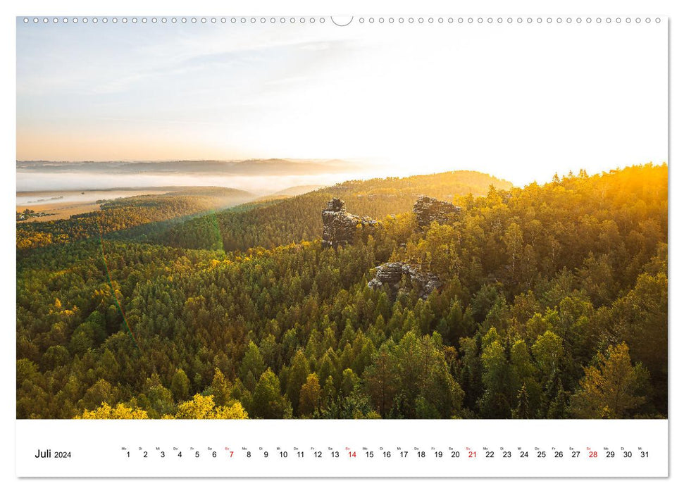 Sächsische und Böhmische Schweiz (CALVENDO Premium Wandkalender 2024)