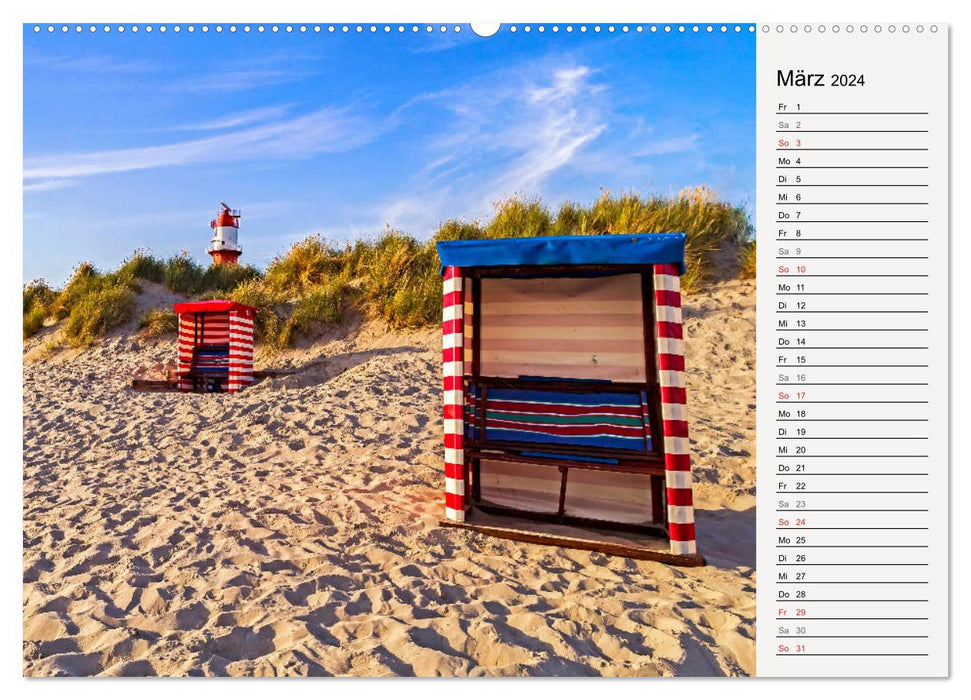 BORKUM Geburtstagskalender mit Planerfunktion (CALVENDO Premium Wandkalender 2024)