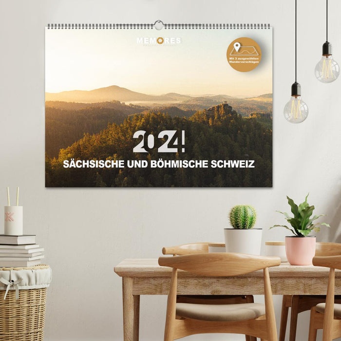 Suisse saxonne et bohémienne (calendrier mural CALVENDO 2024) 