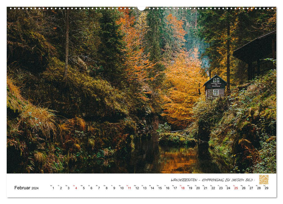 Sächsische und Böhmische Schweiz (CALVENDO Wandkalender 2024)