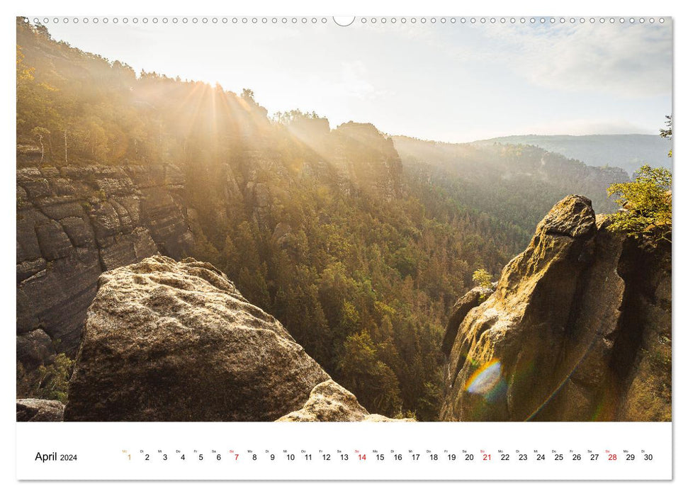 Sächsische und Böhmische Schweiz (CALVENDO Wandkalender 2024)