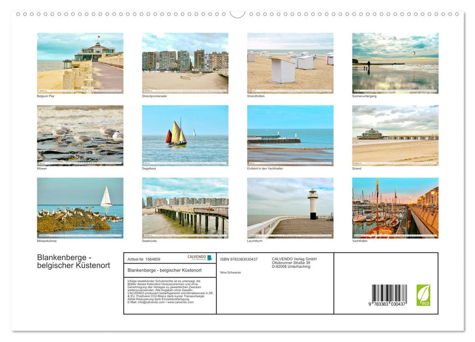 Blankenberge - belgischer Küstenort (CALVENDO Premium Wandkalender 2024)