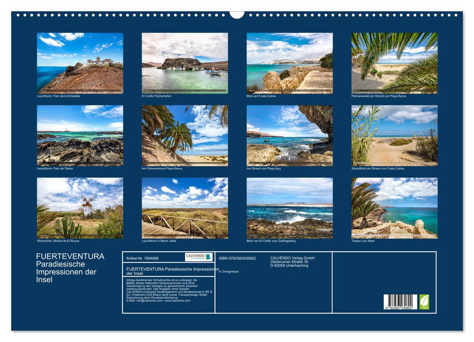 FUERTEVENTURA Paradiesische Impressionen der Insel (CALVENDO Wandkalender 2024)