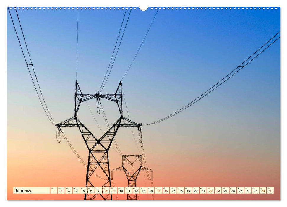 Strommasten - Wege des Stroms (CALVENDO Premium Wandkalender 2024)