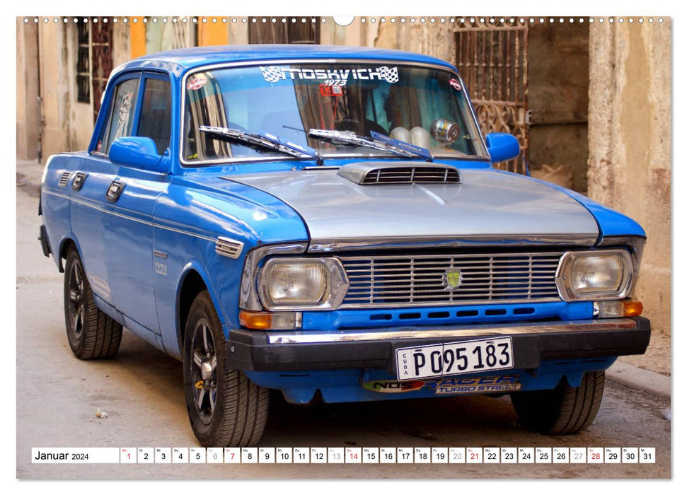 MOSKWITSCH - Auto-Legende der UdSSR (CALVENDO Wandkalender 2024)