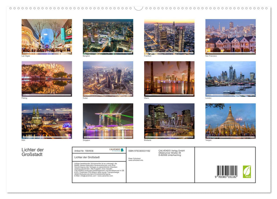 Lichter der Großstadt (CALVENDO Premium Wandkalender 2024)