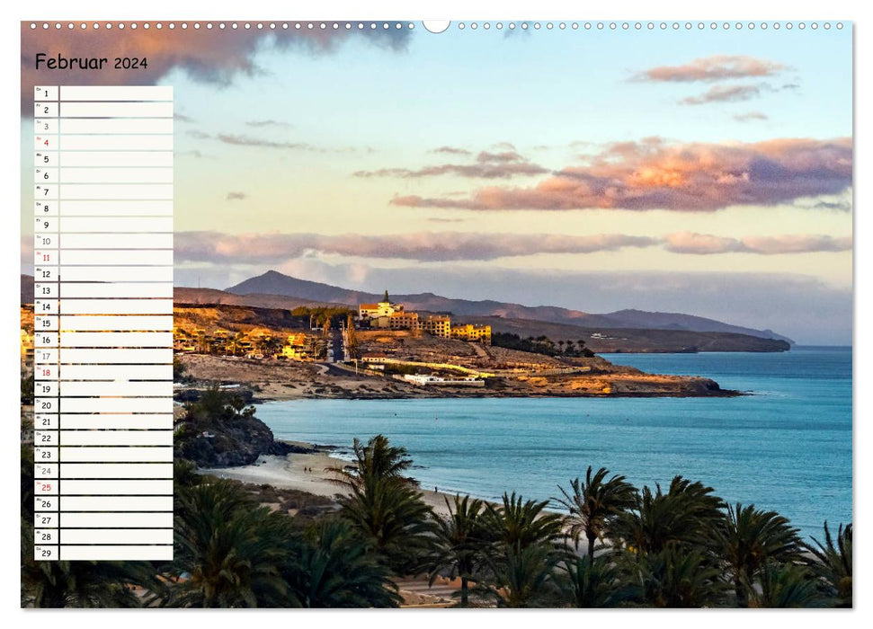 FUERTEVENTURA Geburtstagskalender mit Planerfunktion (CALVENDO Wandkalender 2024)