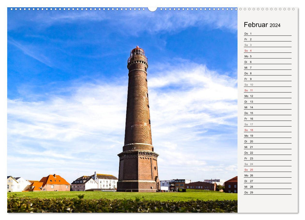 BORKUM Geburtstagskalender mit Planerfunktion (CALVENDO Wandkalender 2024)