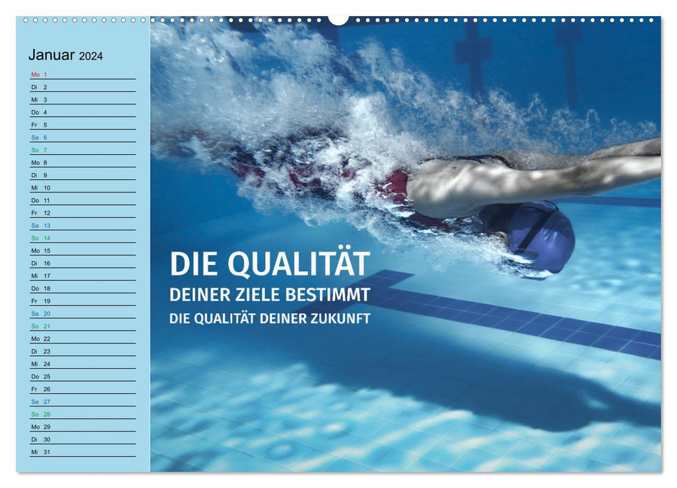 Wassersport - Schwimmen und SUP mit coolen Sprüchen (CALVENDO Premium Wandkalender 2024)