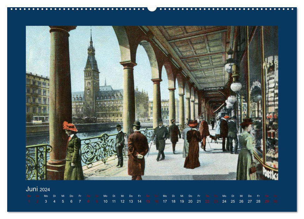 Lebendiges Hamburg von 1888 bis 1918 (CALVENDO Premium Wandkalender 2024)