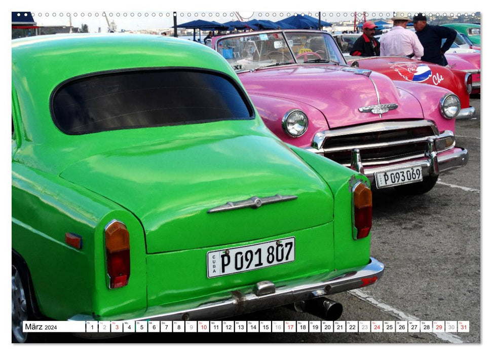 SIMCA ARONDE - Hirondelle de France à La Havane (Calendrier mural CALVENDO Premium 2024) 