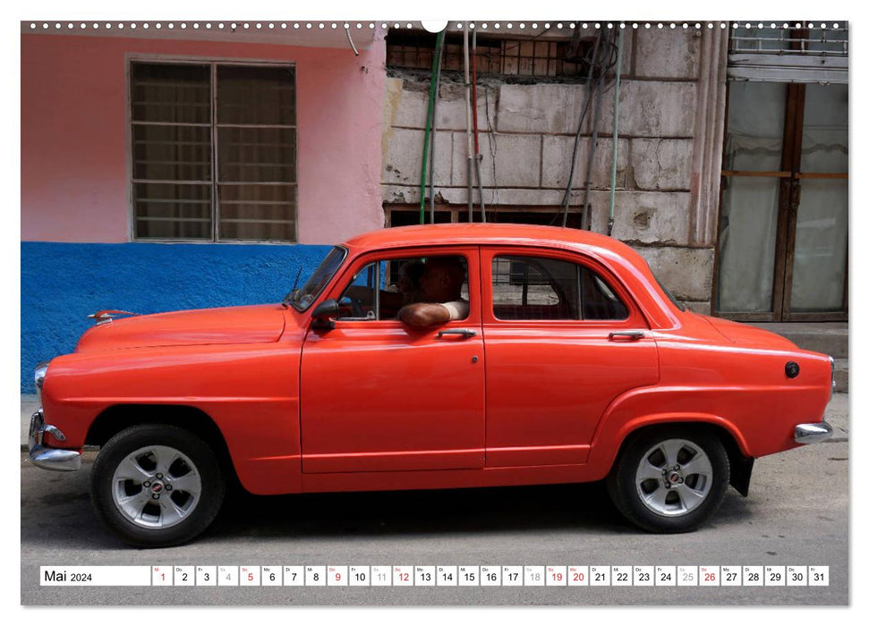 SIMCA ARONDE - Frankreichs Schwalbe in Havanna (CALVENDO Premium Wandkalender 2024)