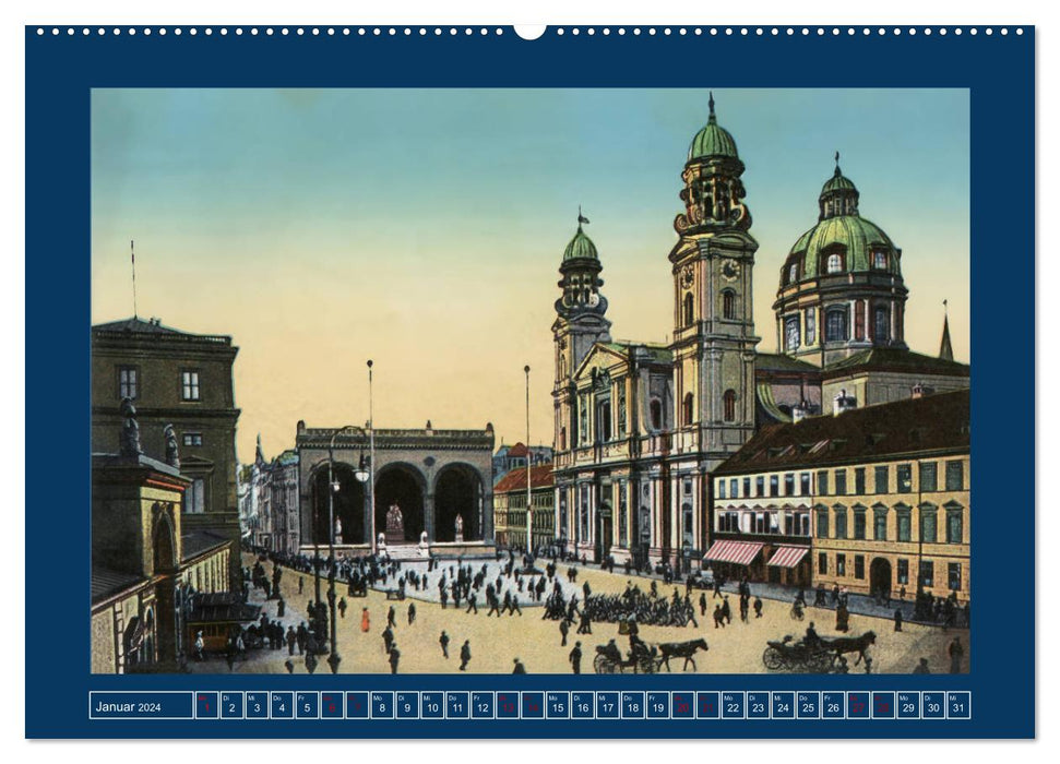 Munich animé de 1888 à 1918 (calendrier mural CALVENDO 2024) 