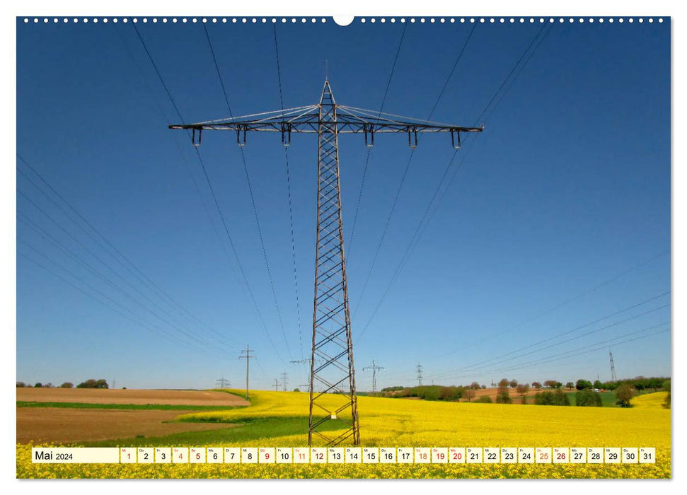 Pylônes électriques - chemins de l'électricité (calendrier mural CALVENDO 2024) 