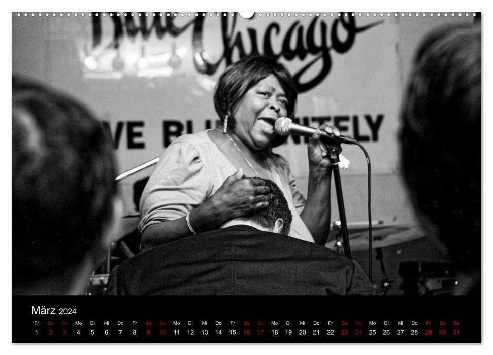 Blue Chicago, tous les soirs (Calvendo Premium Wall Calendar 2024) 