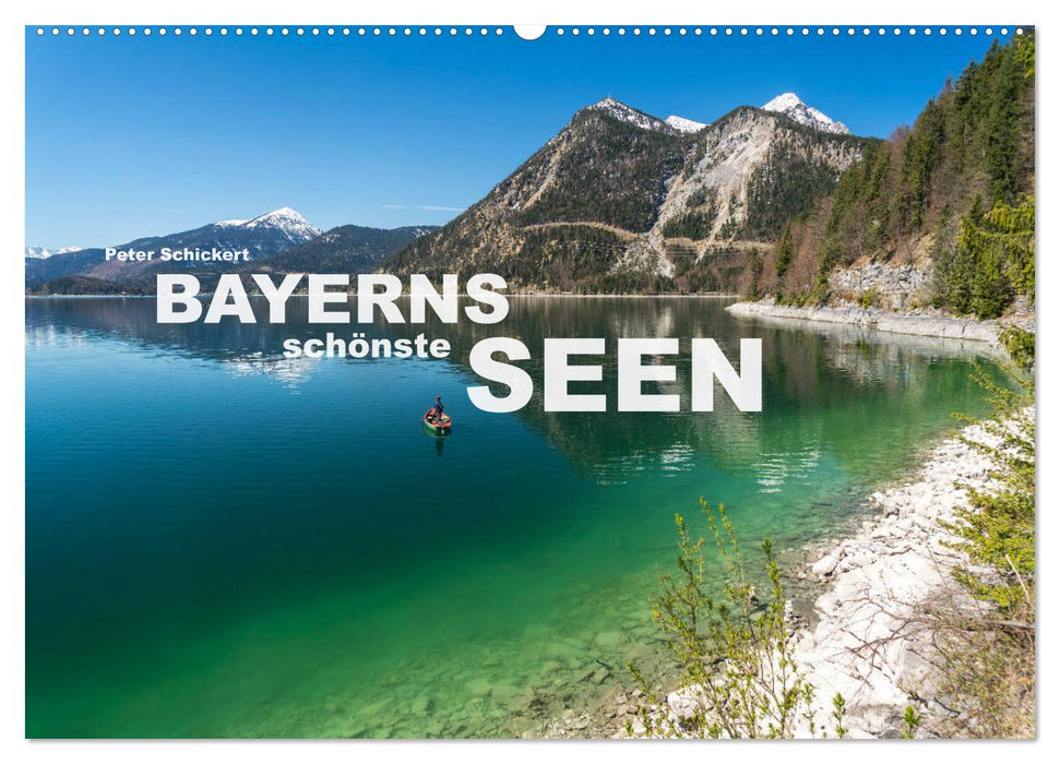 Les plus beaux lacs de Bavière (calendrier mural CALVENDO 2024) 