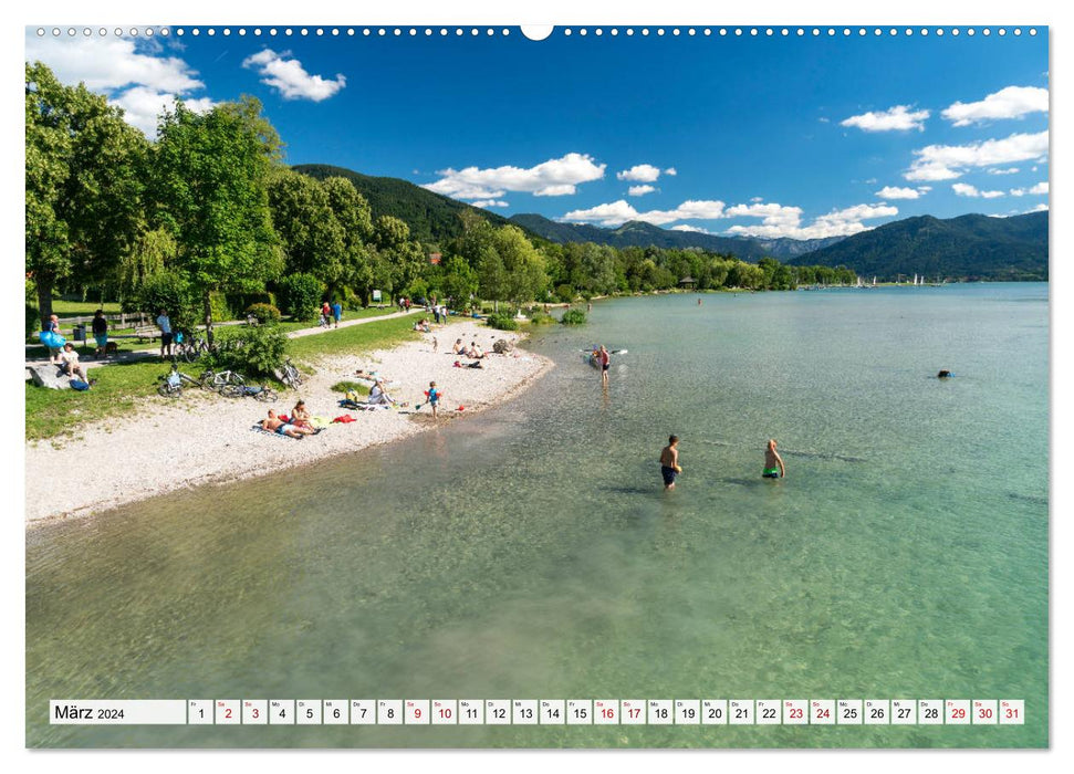 Les plus beaux lacs de Bavière (calendrier mural CALVENDO 2024) 