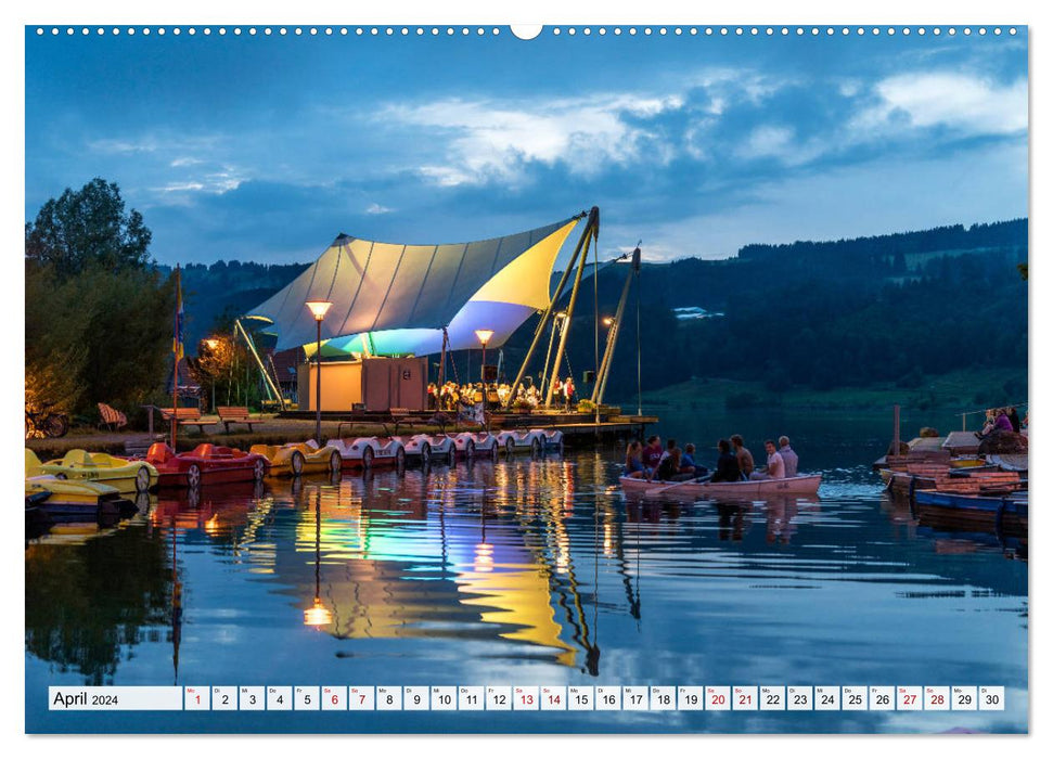 Les plus beaux lacs de Bavière (calendrier mural CALVENDO 2024) 