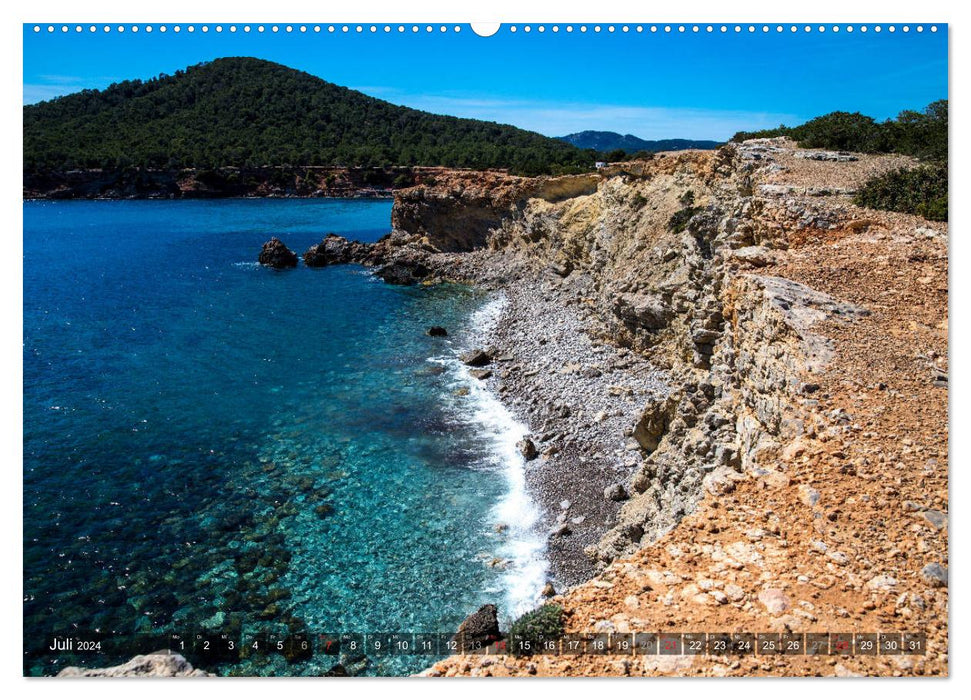 Côte, baies et plages d'Ibiza (Calendrier mural CALVENDO Premium 2024) 