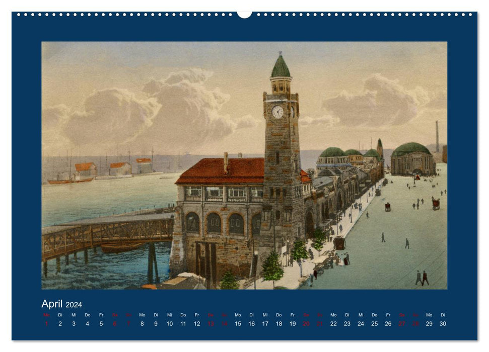 Lebendiges Hamburg von 1888 bis 1918 (CALVENDO Wandkalender 2024)