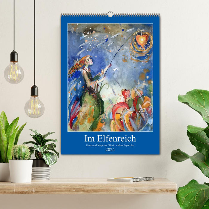 Im Elfenreich- Zauber und Magie der Elfen in schönen Aquarellen (CALVENDO Wandkalender 2024)