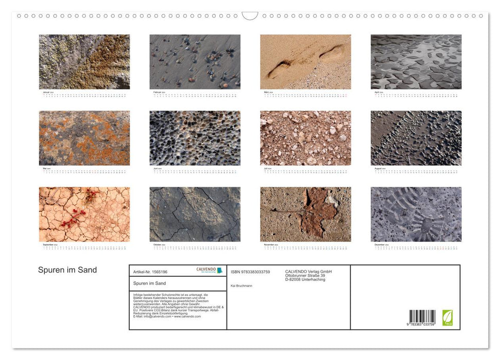 Spuren im Sand (CALVENDO Wandkalender 2024)