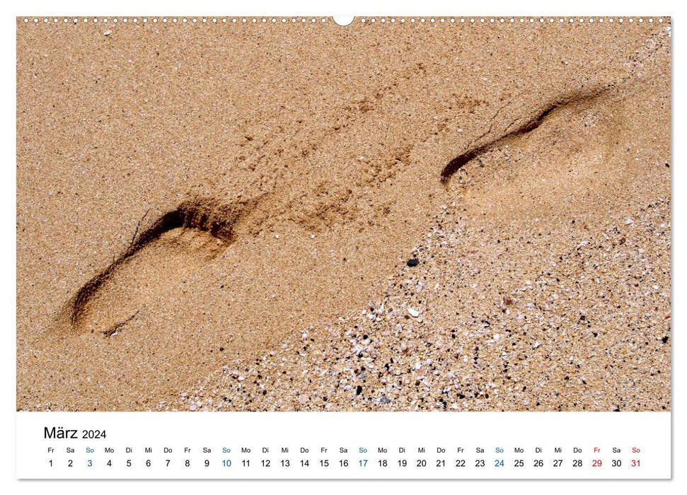 Traces dans le sable (Calendrier mural CALVENDO 2024) 