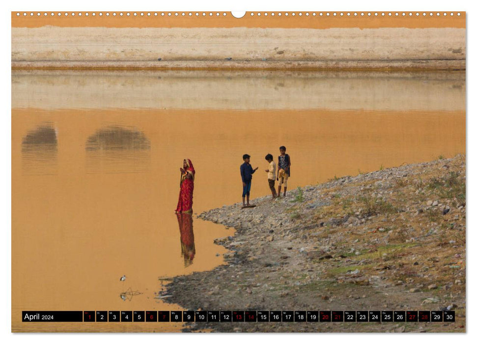 Inde - dans la mer de couleurs (calendrier mural CALVENDO 2024) 